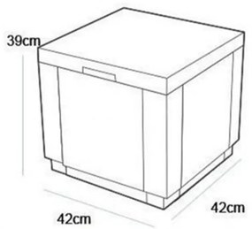 Corfu duo cube kerti bútor garnitúra