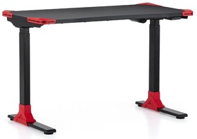 OfficeTech Game állítható magasságú asztal, 120 x 60 cm, fekete