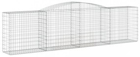 8 db íves horganyzott vas gabion kosár 400x50x100/120 cm