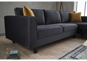Sarokkanapé Kale Velvet Jobbos - Antracit