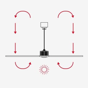 FARO 34372 - Mennyezeti ventilátor MARINE M Ø 125 cm barna/fekete IP44 + távirányító