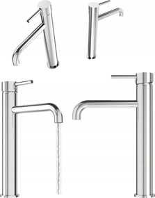 Pultra Szerelhető Fürdőszobai Mosdó Csaptelep Magas Kerámia Króm Kivo