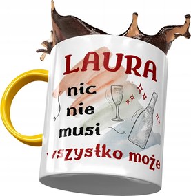 Sárga Bögre Laura Barátnőjének Feleségének Nyomtatott Fotóval