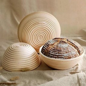 RCK Szakajtó / kenyér kelesztőtál kerek 25*8 cm rattan 14416