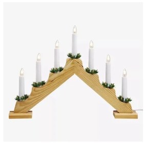 Markslöjd 704643 - Karácsonyi gyertyatartó OLA 7xE10/3W/230V barna
