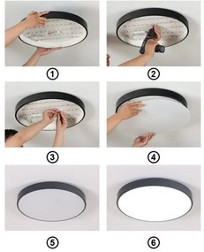 LED Mennyezeti lámpa FELIZ LED/40W/230V 4000K átm. 40 cm fekete