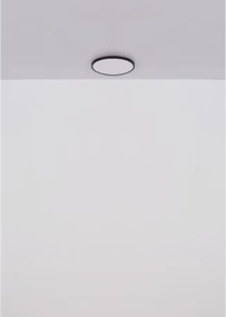 Globo 41566-32S Mennyezeti lámpa, matt fekete műanyag, fehér műanyag, felfelé is világít "háttérvilágítás", ø: 400mm, M: 40mm, tartozék: LED 32W 230V, 3250lm forrás, 1300lm kimenet, 4000K