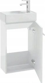 Mylife GERA falra szerelhető MAGASFÉNYŰ mosdószekrény mosdóval