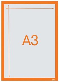 Posztertábla, fali, A3 méret, műanyag keret, 2 db, NOBO, narancs (VN5698)