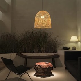 Immax 08262L - Csillár zsinóron PELO 1xE27/40W/230V átm. 40 cm rattan