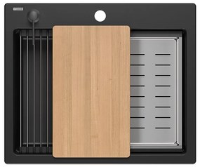 gránit mosogató KURT 110 WORKSTATION Black