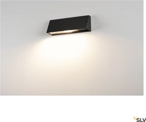 SLV 230030 PEMA Modern Kültéri Fali Lámpa Fekete, Átlátszó E27 IP65