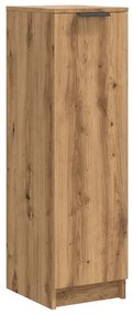 kézműves tölgy színű szerelt fa cipőszekrény 29,5x35x100,5 cm
