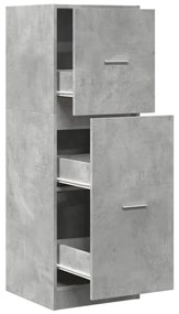 betonszürke szerelt fa patikaszekrény 40 x 41 x 118 cm