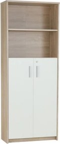 Irattartó zárható szekrénnyel, sonoma tölgy/fehér, JOHAN 2 NEW 10