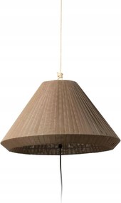 Faro Saigon szürke/barna hordozható és függőlámpa, IP65, textil, 67 cm