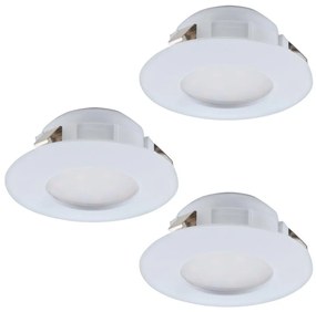 Eglo 95821- KÉSZLET 3x LED Fürdőszobai beépíthető lámpa PINEDA 1xLED/4,9W/230V IP44