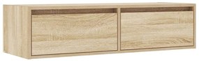 TV szekrény LED világítással sonoma tölgy 100X35,5x25 cm