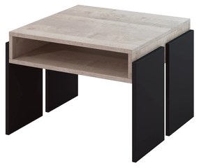 Dohányzóasztal Ramea (platinum grange tölgy + fekete). Akció -18%. 1055242