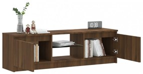 barna tölgyszínű TV-szekrény LED-lámpákkal 120x30x35,5 cm