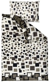 Mikroplüss ágyneműhuzat LUXOR fehér-szürke Ágyneműhuzat mérete: 70 x 90 cm | 140 x 200 cm