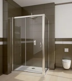Radaway Premium Plus DWJ+S szögletes aszimmetrikus zuhanykabin 100x100 átlátszó