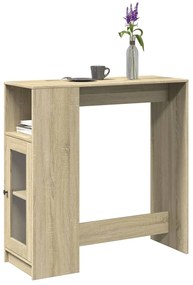 sonoma tölgy szerelt fa bárasztal tárolókkal 101x40x103,5 cm
