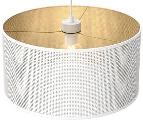 Csillár zsinóron LOFT SHADE 1xE27/60W/230V á. 40 cm fehér/arany