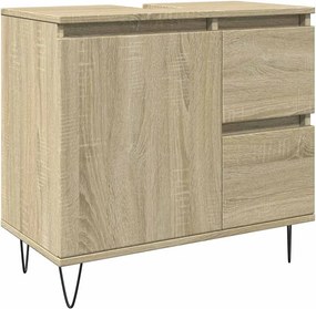 vidaXL sonoma tölgy színű szerelt fa fürdőszobaszekrény 65x33x60 cm