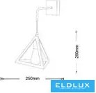 UNIVERSO Fali lámpa 1xE27 max.60w 250x250mm IP20 Fekete 5év