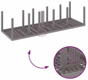 Kert étkező szett 13 pcs Világosszürke Poli rattan