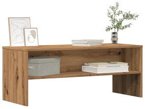 kézműves tölgy színű szerelt fa TV-szekrény 100x40x40 cm
