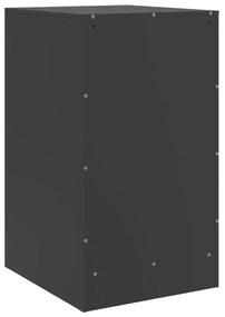 2 db fekete acél éjjeliszekrény 34,5x39x62 cm