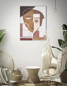 Kézzel készített falfestmény etnikai arc 60x2,7x80cm