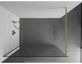 Mexen Kioto, Walk-In típusú zuhany paravánok 170 x 200 cm, 8 mm átlátszó üveg, arany matt profil, 800-170-101-55-00
