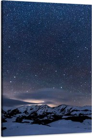 Våszonkép Kozmosz Természet Hegyek a hóban Természet Csillagåszat 60x90
