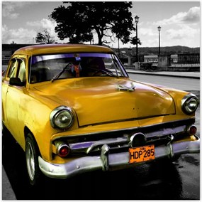 Poszterek 30x30 Kubai sárga autó