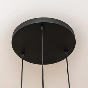 SOLANO kábeles csillár 3xE27/15W/230V fekete/arany