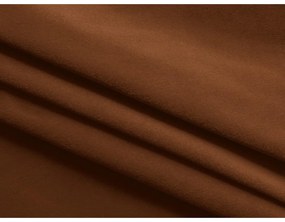 Terrakotta színű kárpitozott ágyneműtartós franciaágy ágyráccsal 180x200 cm Kiana – Makamii