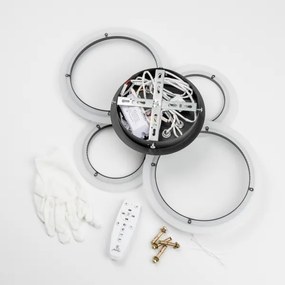 Brilagi - LED Dimmelhető felületre szerelhető csillár ORBITS LED/50W/230V 3000-6500K antracit + távirányító