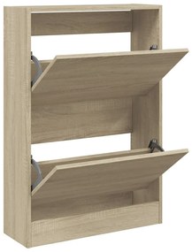 sonoma tölgy színű szerelt fa cipőszekrény 60 x 21 x 87,5 cm