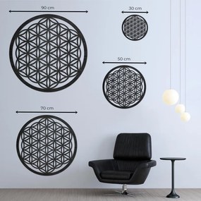 Fából készült mandala a falon Életvirág - PERTON