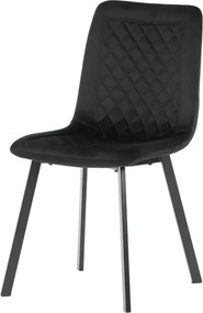Étkezőszék, fekete, bársony szövet, DCL-973 BK4