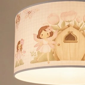 Brilagi - LED gyerekszoba csillár zsinóron BOBO 1xE27/60W/230V átm. 35 cm rózsaszín/tündérek