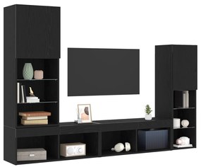 LED TV Szekrény Fekete tölgy 30.5x30x102 cm Műanyag