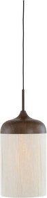 Sötétbarna függőlámpa textil búrával ø 16 cm Dania – Light &amp; Living