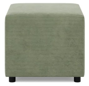 Zeus puff, kordbársony, 50x50, zöld