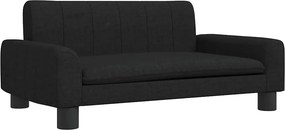 vidaXL fekete gyerek szövetkanapé 70 x 45 x 30 cm