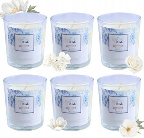 6db-os Ajándék Szett Nagy Gyertya Illatos Virágos Gyertya Üvegben