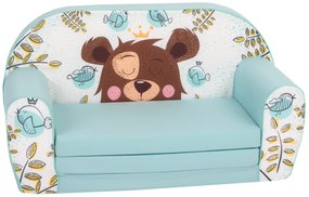 Gyermek kanapé Alvó medve - türkiz Sleeping Bear